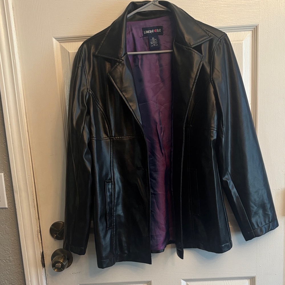 Limited Too Women's Black Leatherlike Jacket